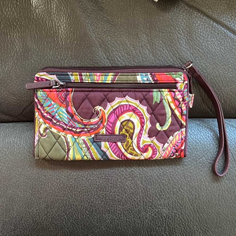 Vera Bradley multi paisley wristlet